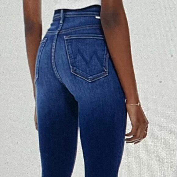 The Stunner Ankle Fray Jean Sweet Lime in Dark Denim Size 25 - Picture 2 of 13